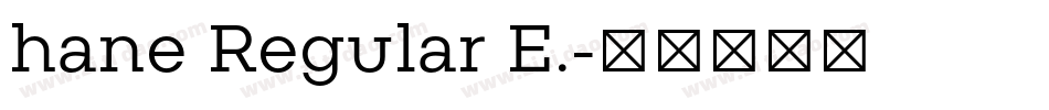 hane Regular E.字体转换